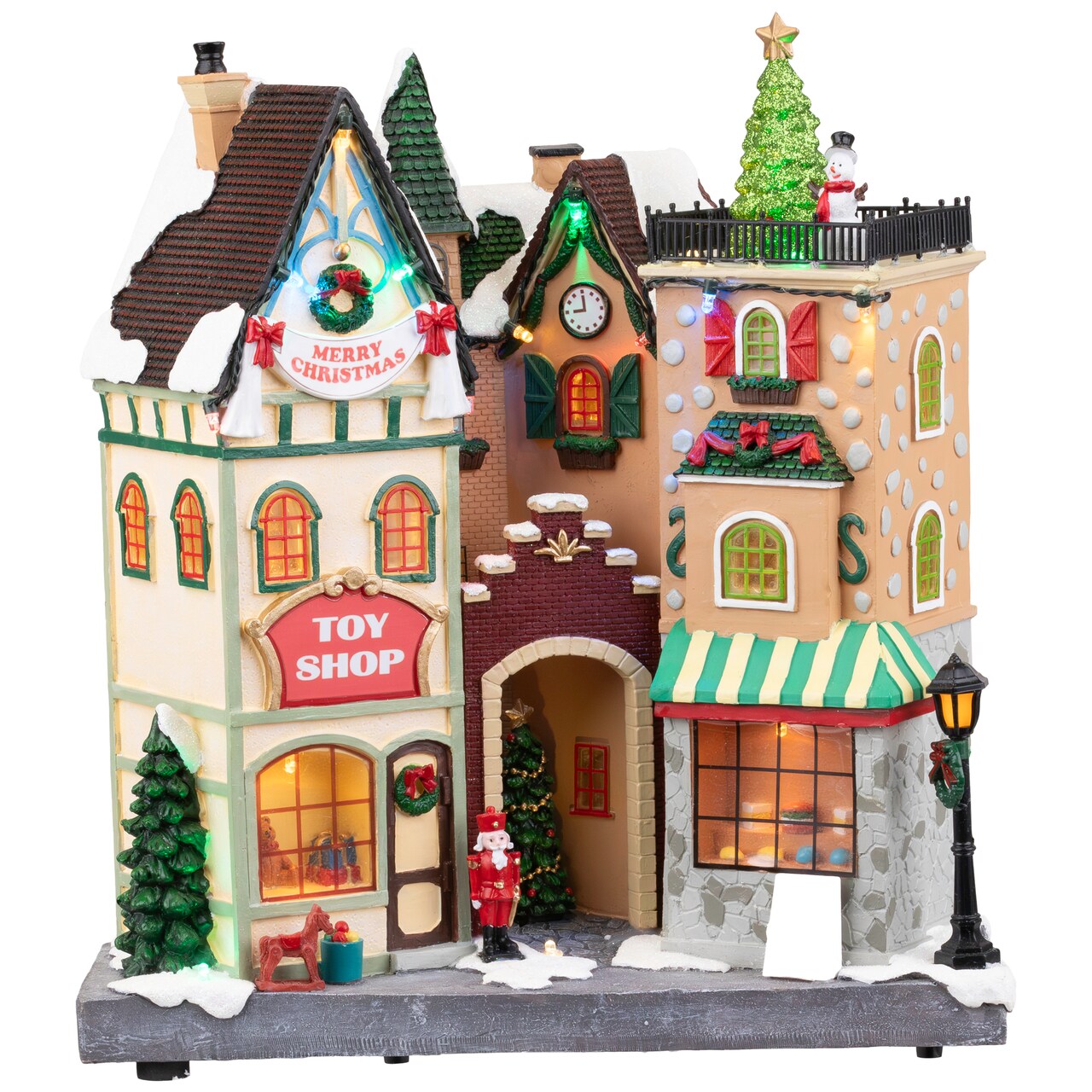 Northlight LED Lighted and Musical Christmas City Toy Shop Village Display Piece - 12"